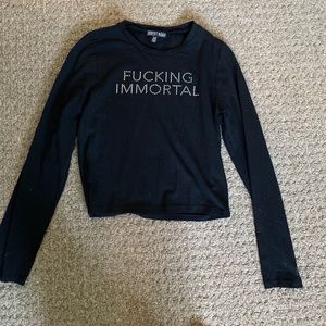 Dolls kill cropped long sleeve